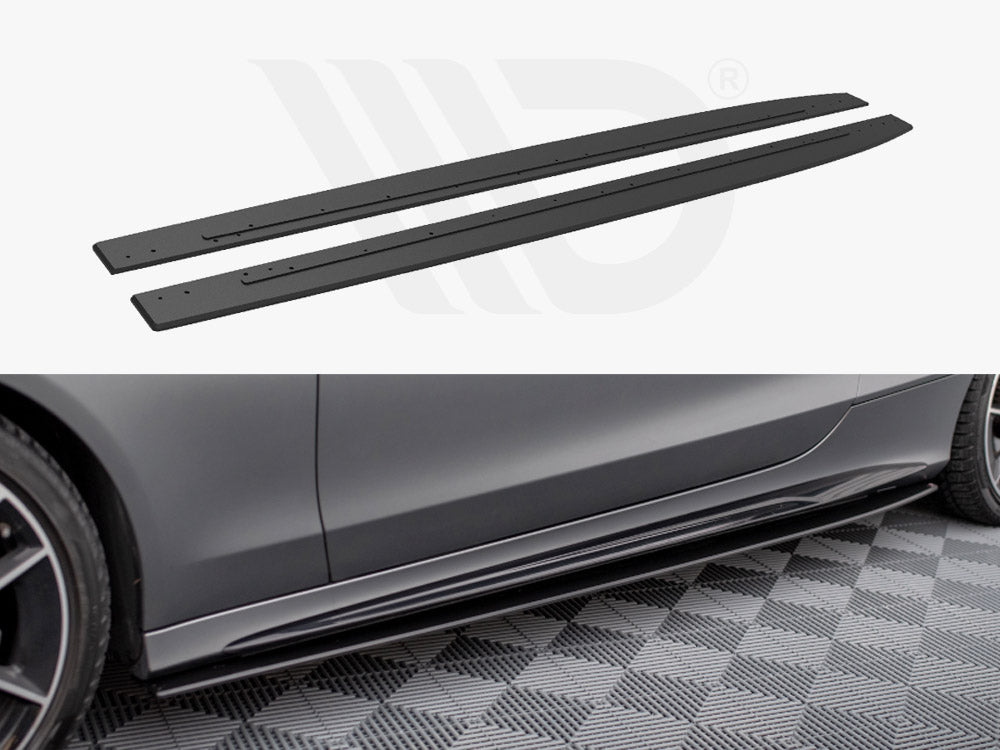 Street PRO Side Skirts Diffusers Mercedes-AMG C43 Coupe C205 Facelift - Wayside Performance