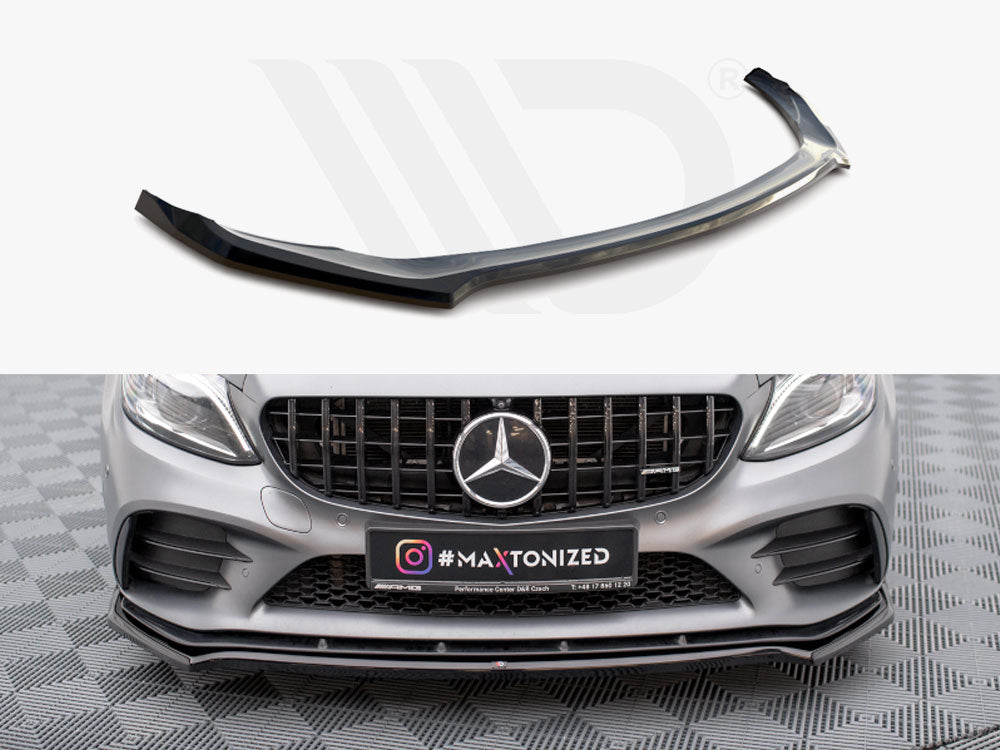 Front Splitter V.1 Mercedes-AMG C43 Coupe / Sedan C205 / W205 Facelift - Wayside Performance 