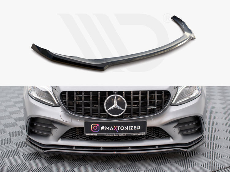 Front Splitter V.1 Mercedes-AMG C43 Coupe / Sedan C205 / W205 Facelift - Wayside Performance 