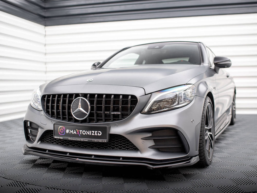 Front Splitter V.1 Mercedes-AMG C43 Coupe / Sedan C205 / W205 Facelift - Wayside Performance 