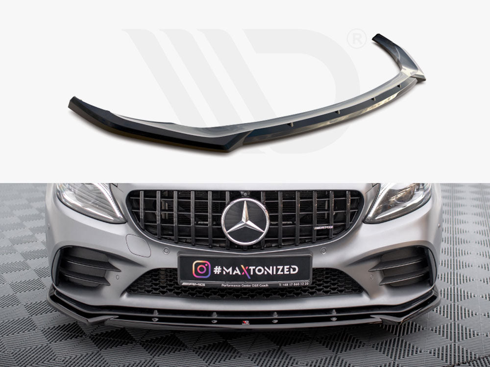 Front Splitter V.2 Mercedes-AMG C43 Coupe / Sedan C205 / W205 Facelift - Wayside Performance 