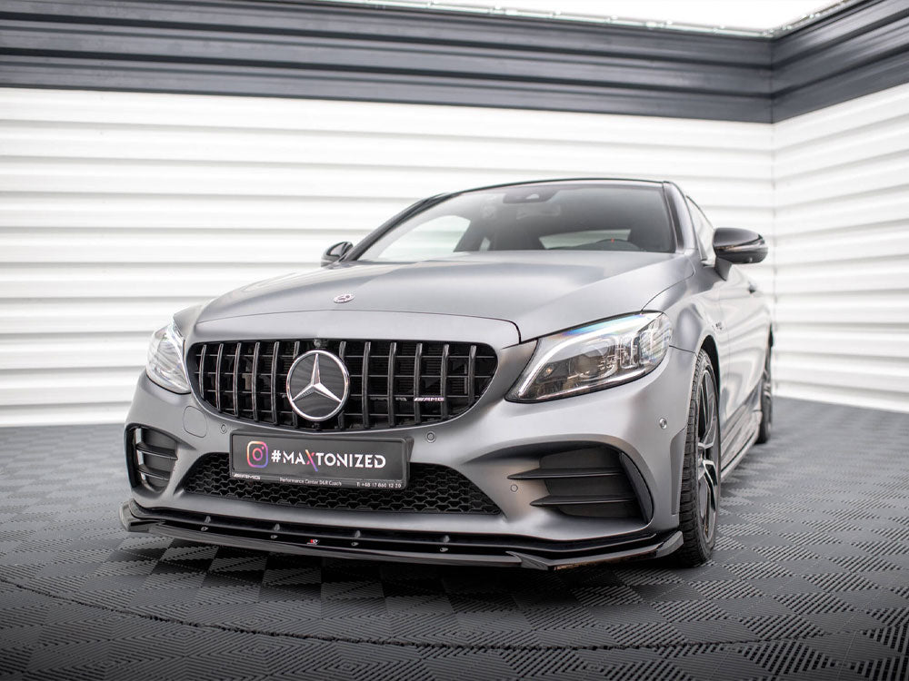 Front Splitter V.2 Mercedes-AMG C43 Coupe / Sedan C205 / W205 Facelift - Wayside Performance 