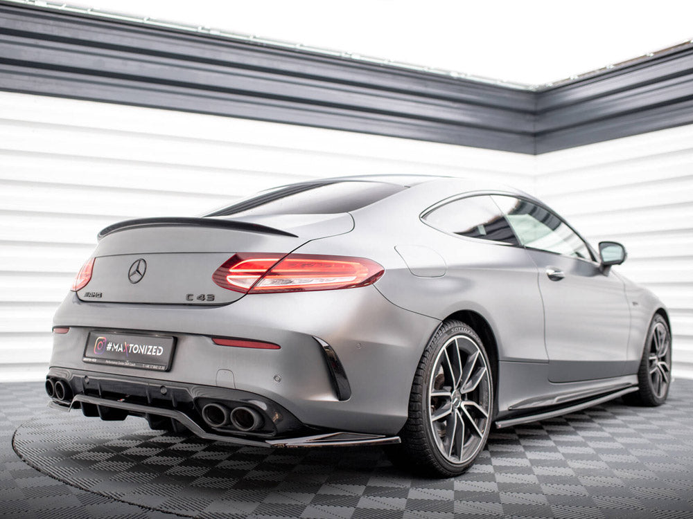Central Rear Splitter (Vertical Bars) Mercedes-AMG C43 Coupe C205 Facelift - Wayside Performance 