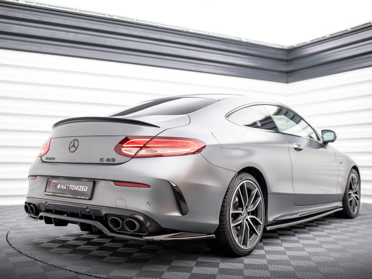 Central Rear Splitter (Vertical Bars) Mercedes-AMG C43 Coupe C205 Facelift - Wayside Performance 