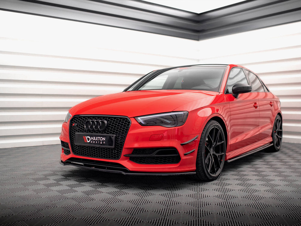 Front Bumper Wings (Canards) Audi S3 / A3 S-Line 8V Sedan / Cabrio - Wayside Performance 