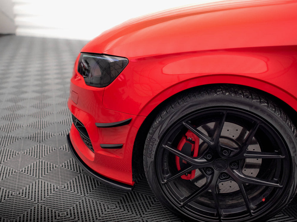 Front Bumper Wings (Canards) Audi S3 / A3 S-Line 8V Sedan / Cabrio - Wayside Performance 