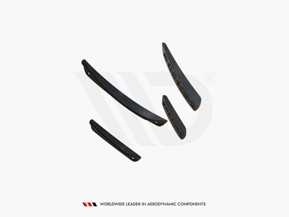 Front Bumper Wings (Canards) Audi S3 / A3 S-Line 8V Sedan / Cabrio - Wayside Performance 