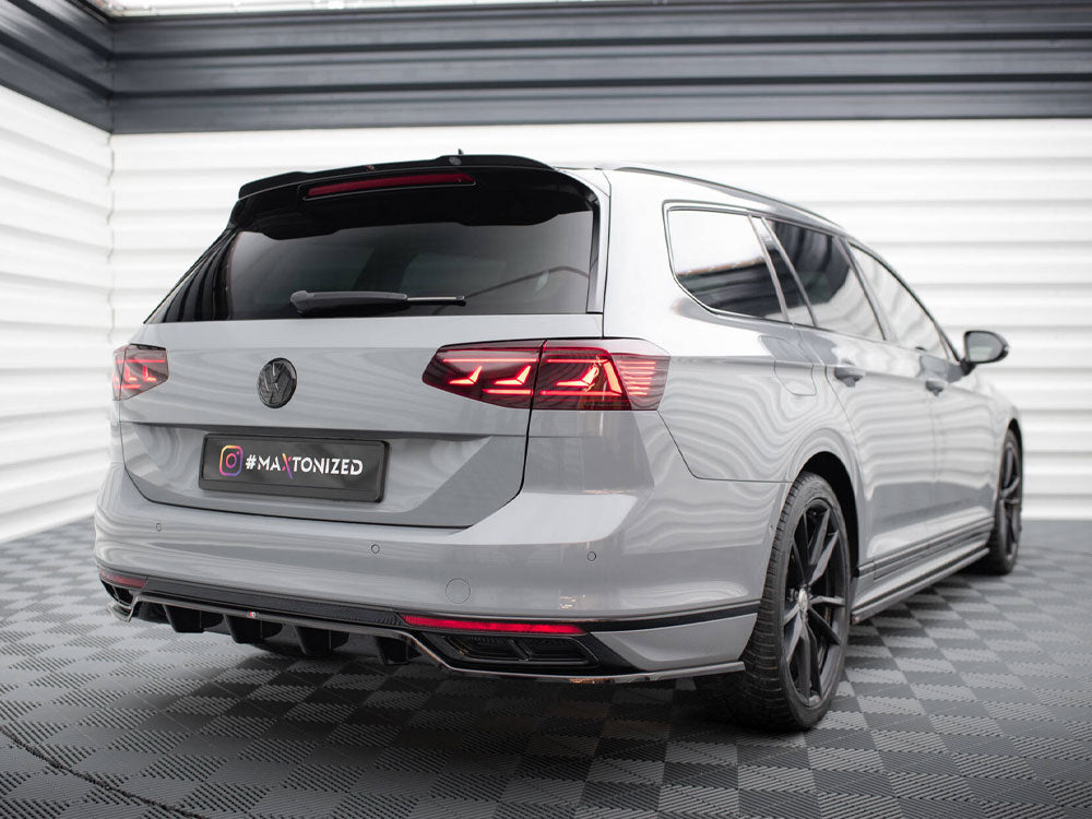 Central Rear Splitter (Vertical Bars) Volkswagen Passat R-Line B8 Facelift - Wayside Performance 