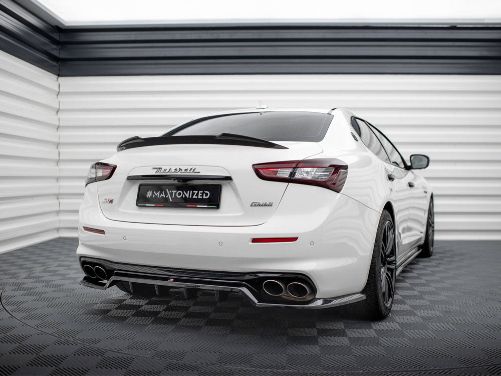 Central Rear Splitter (Vertical Bars) Maserati Ghibli Mk3 Facelift - Wayside Performance 