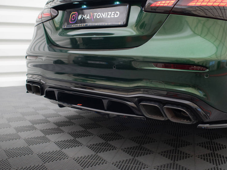 Central Rear Splitter (Vertical Bars) Mercedes-AMG E63 W213 Facelift - Wayside Performance 