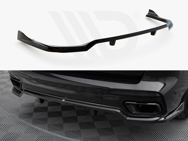 Central Rear Splitter (Vertical Bars) BMW X7 M-Pack G07 Facelift - Wayside Performance 