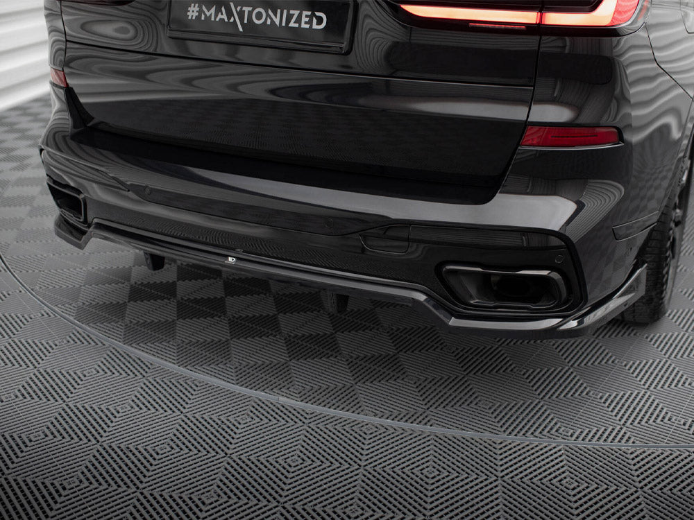 Central Rear Splitter (Vertical Bars) BMW X7 M-Pack G07 Facelift - Wayside Performance 