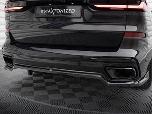 Central Rear Splitter (Vertical Bars) BMW X7 M-Pack G07 Facelift - Wayside Performance 