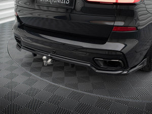 Central Rear Splitter (Vertical Bars) BMW X7 M-Pack G07 Facelift - Wayside Performance 