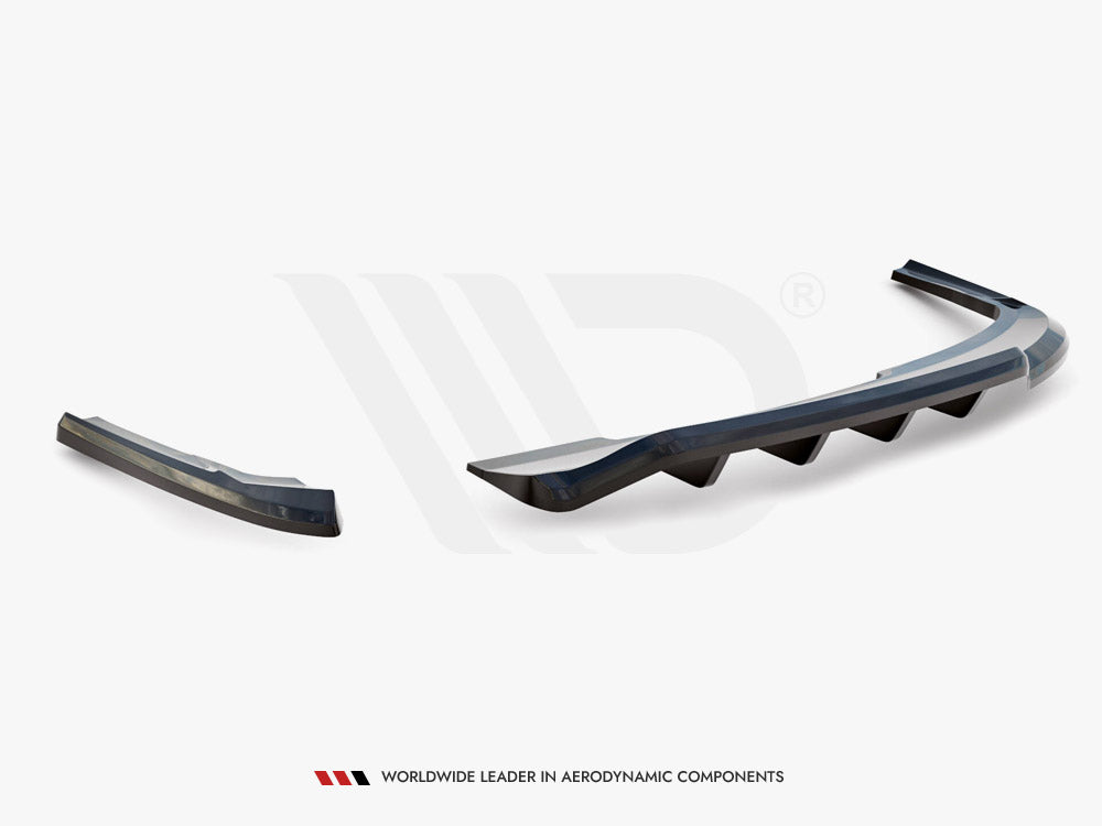 Central Rear Splitter (Vertical Bars) Audi A4 Competition B8 Facelift - Wayside Performance 