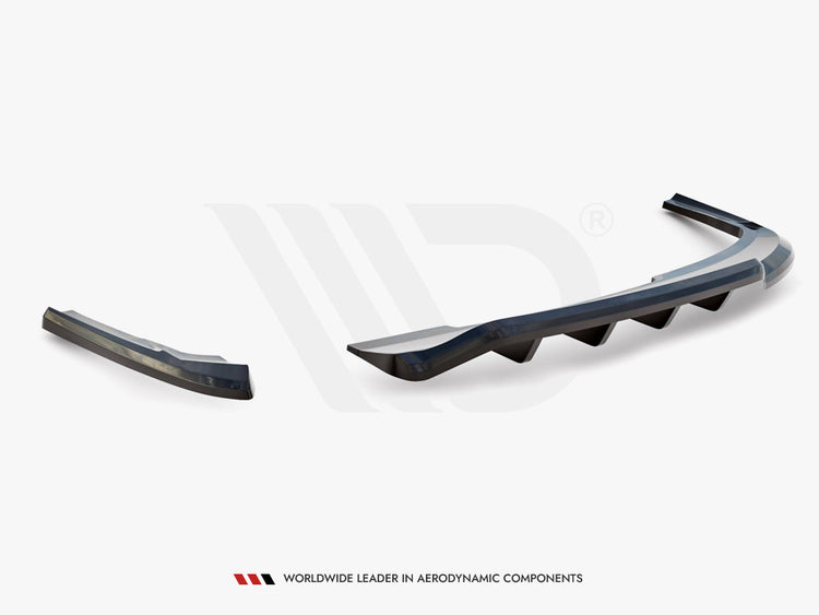 Central Rear Splitter (Vertical Bars) Audi A4 Competition B8 Facelift - Wayside Performance 