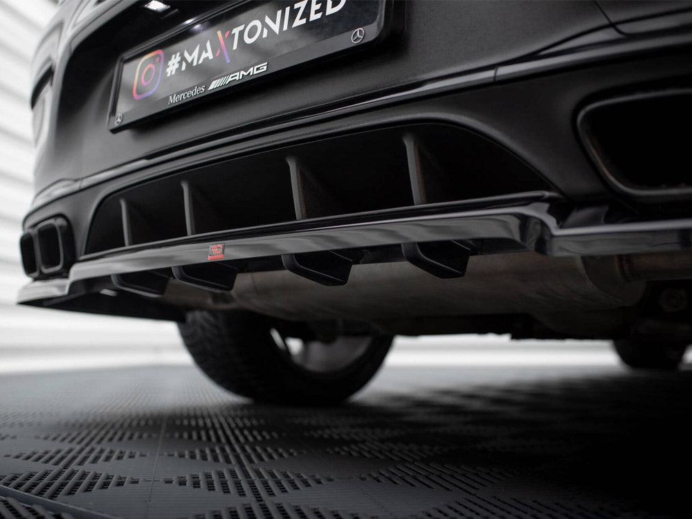 Central Rear Splitter (Vertical Bars) Mercedes-AMG GLC 63 Coupe C253 Facelift - Wayside Performance 