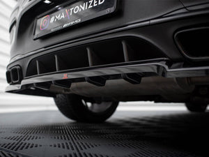 Central Rear Splitter (Vertical Bars) Mercedes-AMG GLC 63 Coupe C253 Facelift - Wayside Performance 