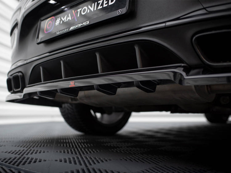 Central Rear Splitter (Vertical Bars) Mercedes-AMG GLC 63 Coupe C253 Facelift - Wayside Performance 