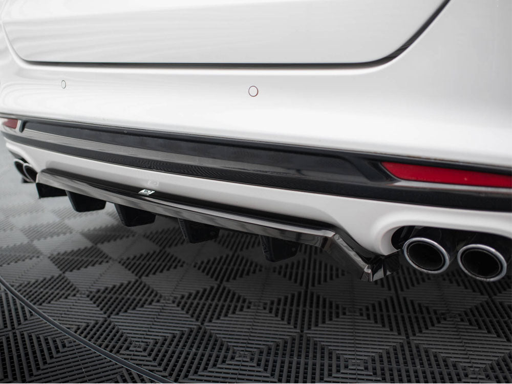 Central Rear Splitter (Vertical Bars) Ford Mondeo Sport Mk5 Facelift / Fusion Sport Mk2 Facelift - Wayside Performance 