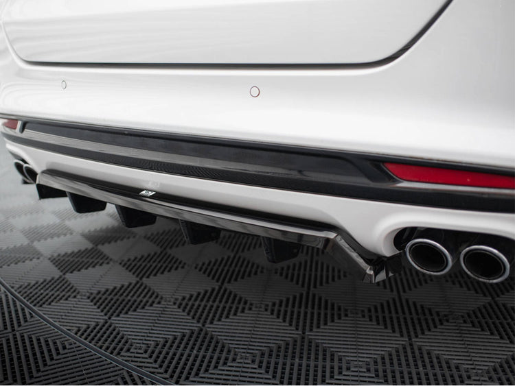 Central Rear Splitter (Vertical Bars) Ford Mondeo Sport Mk5 Facelift / Fusion Sport Mk2 Facelift - Wayside Performance 