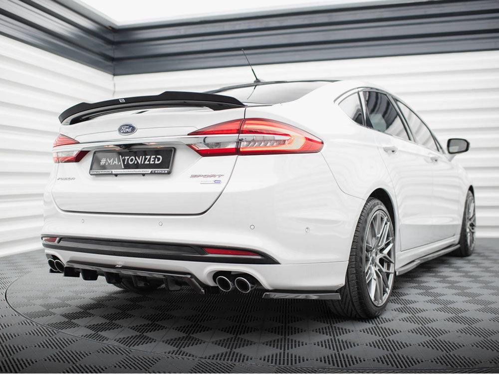 Central Rear Splitter (Vertical Bars) Ford Mondeo Sport Mk5 Facelift / Fusion Sport Mk2 Facelift - Wayside Performance 