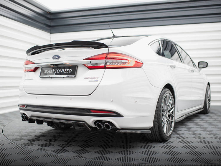 Central Rear Splitter (Vertical Bars) Ford Mondeo Sport Mk5 Facelift / Fusion Sport Mk2 Facelift - Wayside Performance 