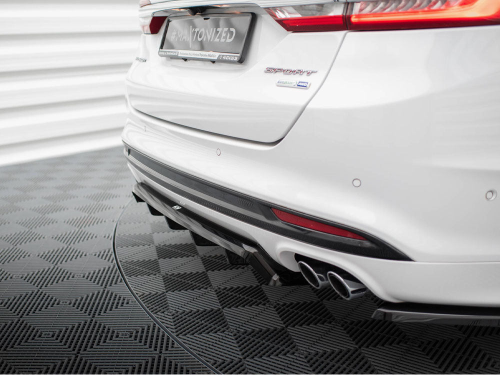 Central Rear Splitter (Vertical Bars) Ford Mondeo Sport Mk5 Facelift / Fusion Sport Mk2 Facelift - Wayside Performance 