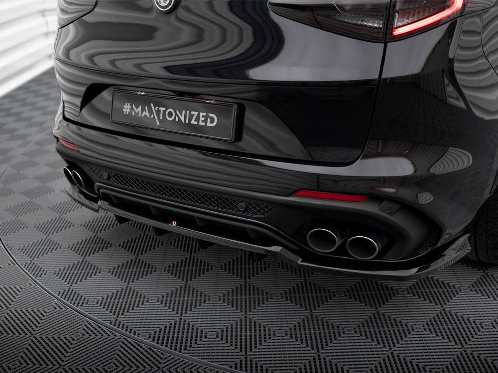 Central Rear Splitter (Vertical Bars) Alfa Romeo Stelvio Quadrifoglio Mk1 - Wayside Performance 