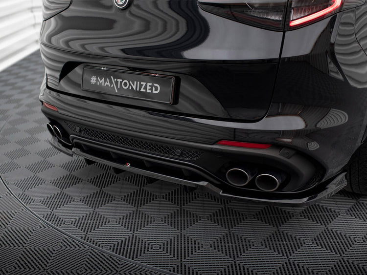 Central Rear Splitter (Vertical Bars) Alfa Romeo Stelvio Quadrifoglio Mk1 - Wayside Performance 