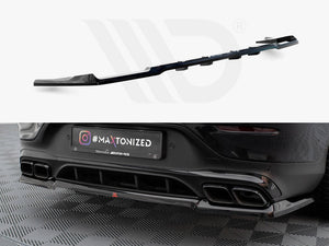 Central Rear Splitter (Vertical Bars) Mercedes-AMG GLC 63 Coupe C253 Facelift - Wayside Performance 