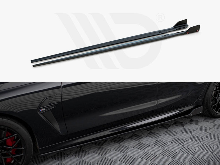Side Skirts Diffusers V.1 + Flaps BMW M8 Gran Coupe F93 / 8 Gran Coupe M-Pack G16 - Wayside Performance 