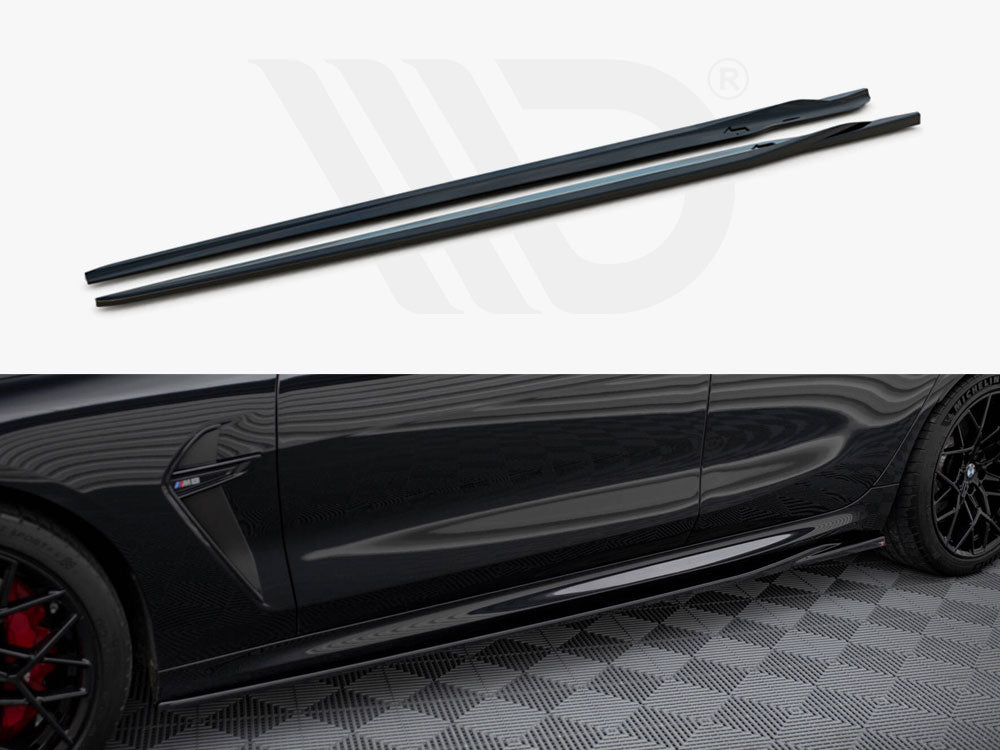 Side Skirts Diffusers V.2 BMW M8 Gran Coupe F93 / 8 Gran Coupe M-Pack G16 - Wayside Performance 
