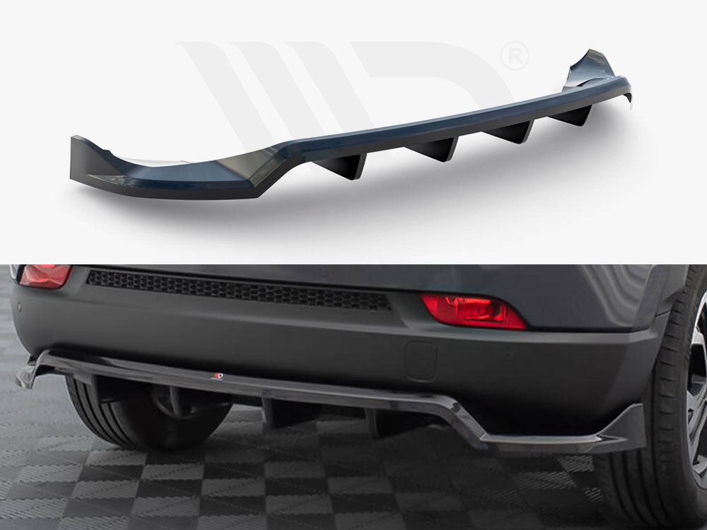 Central Rear Splitter (Vertical Bars) Jeep Compass Limited Mk2 Facelift - Wayside Performance 