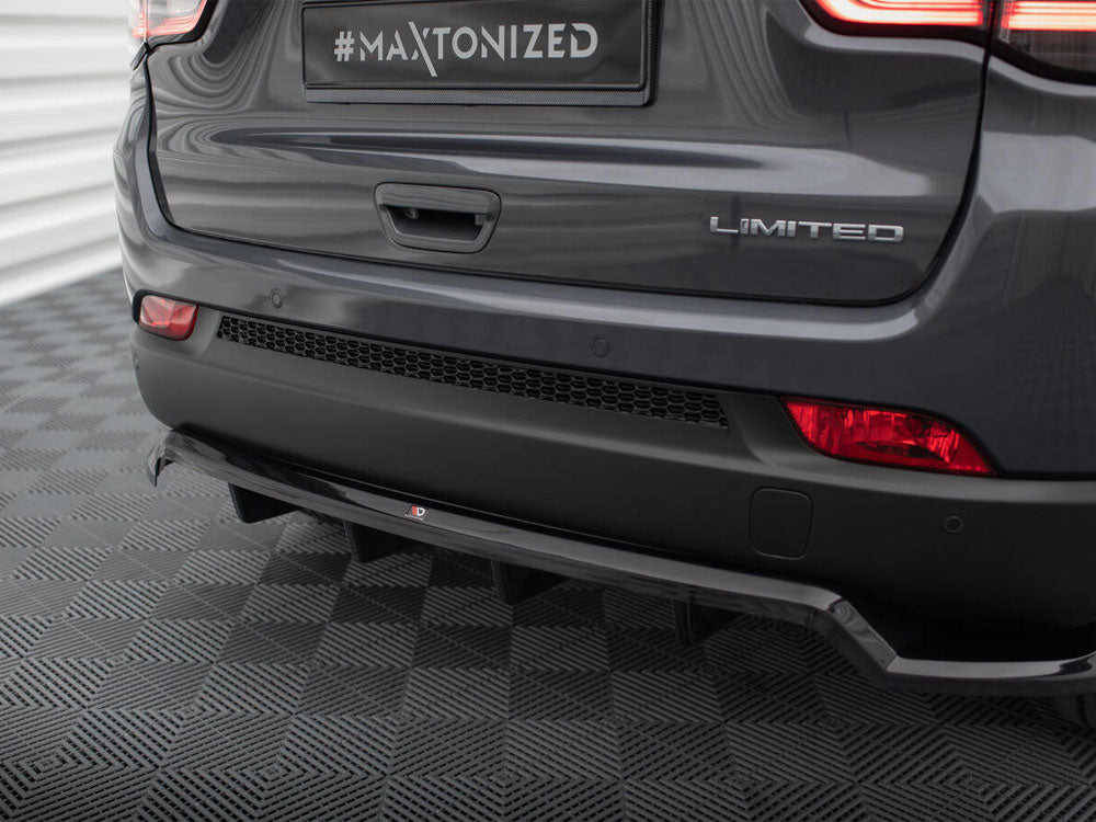 Central Rear Splitter (Vertical Bars) Jeep Compass Limited Mk2 Facelift - Wayside Performance 