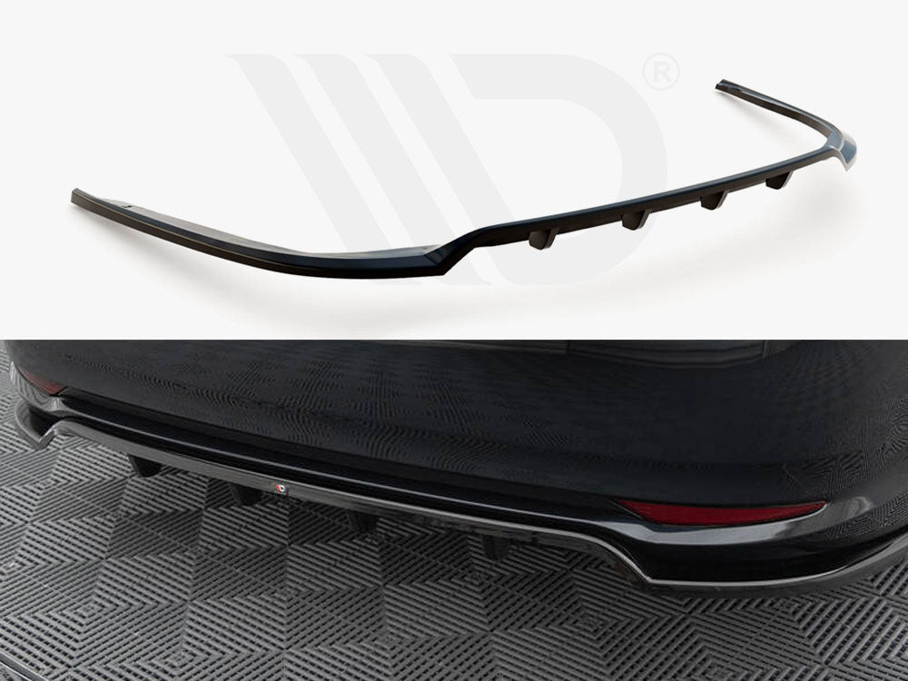 Central Rear Splitter (Vertical Bars) Toyota Avensis Sedan Mk3 Facelift - Wayside Performance 