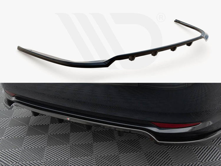 Central Rear Splitter (Vertical Bars) Toyota Avensis Sedan Mk3 Facelift - Wayside Performance 
