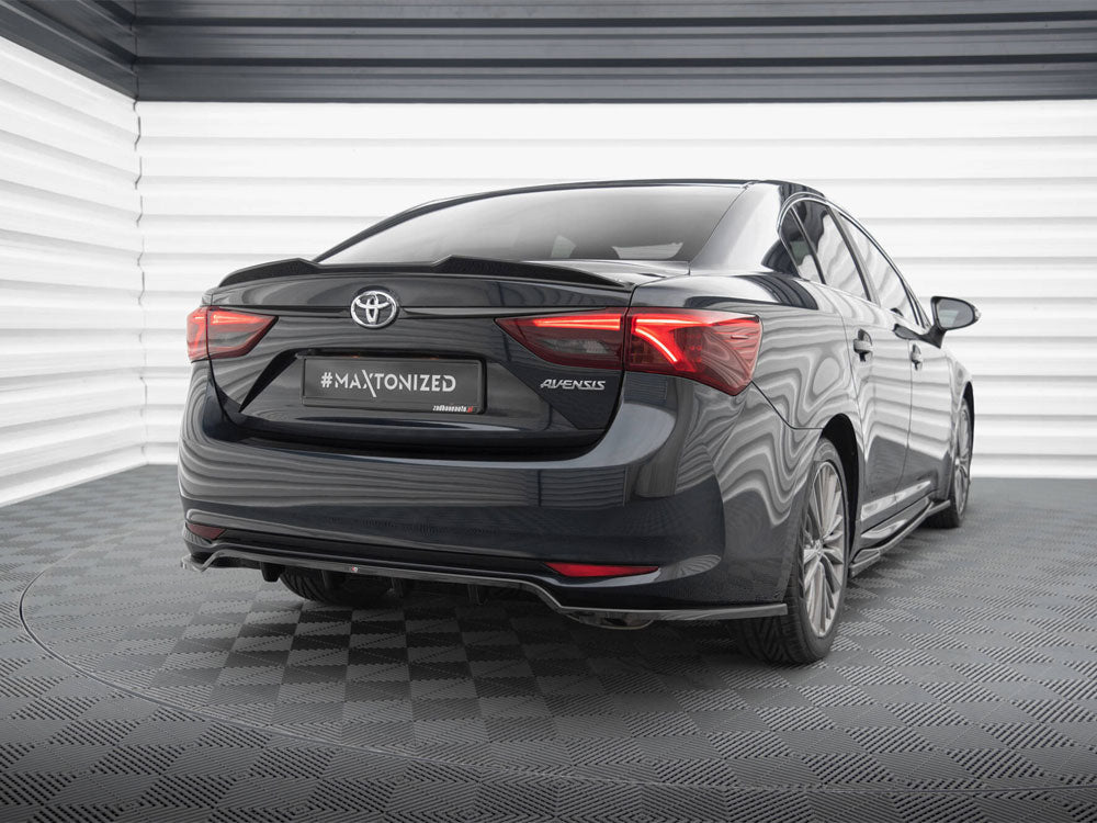 Central Rear Splitter (Vertical Bars) Toyota Avensis Sedan Mk3 Facelift - Wayside Performance 