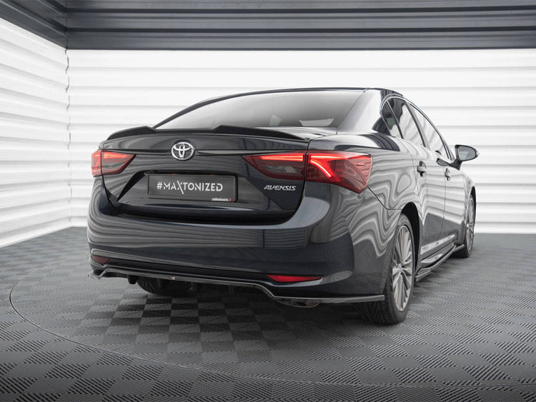 Central Rear Splitter (Vertical Bars) Toyota Avensis Sedan Mk3 Facelift - Wayside Performance 
