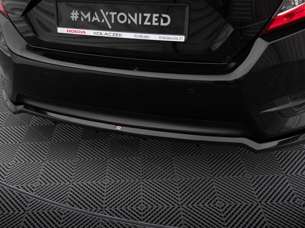 Central Rear Splitter (Vertical Bars) Honda Civic Mk10 - Wayside Performance 