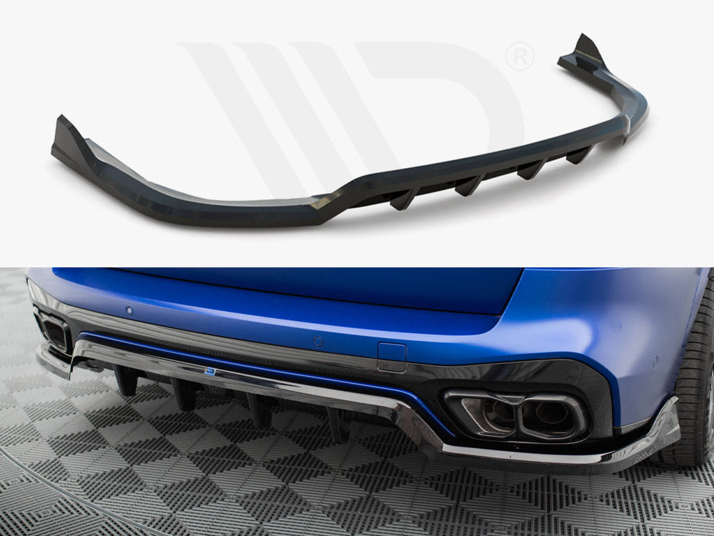 Central Rear Splitter (Vertical Bars) V.2 BMW X5 M-Pack G05 Facelift - Wayside Performance 
