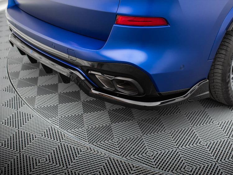 Central Rear Splitter (Vertical Bars) V.2 BMW X5 M-Pack G05 Facelift - Wayside Performance 