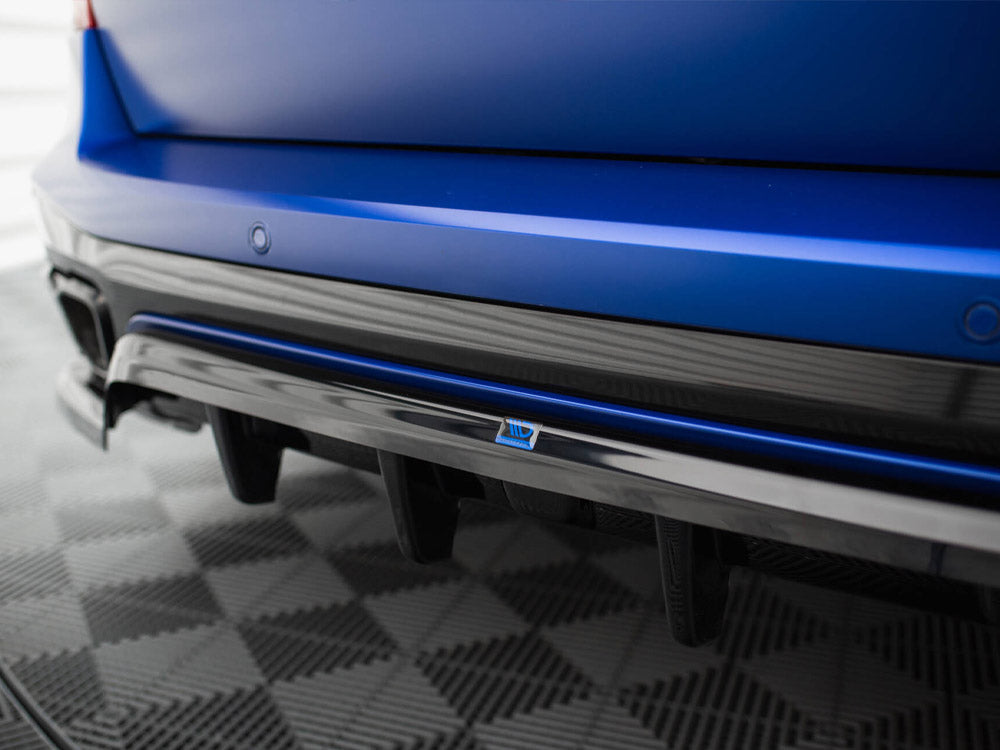 Central Rear Splitter (Vertical Bars) V.2 BMW X5 M-Pack G05 Facelift - Wayside Performance 