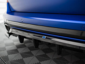 Central Rear Splitter (Vertical Bars) V.2 BMW X5 M-Pack G05 Facelift - Wayside Performance 