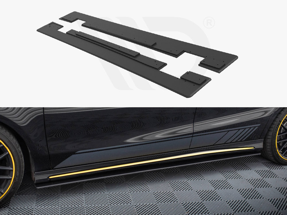 Street PRO Side Skirts Diffusers Mercedes-AMG CLA 45 C117 Facelift - Wayside Performance 
