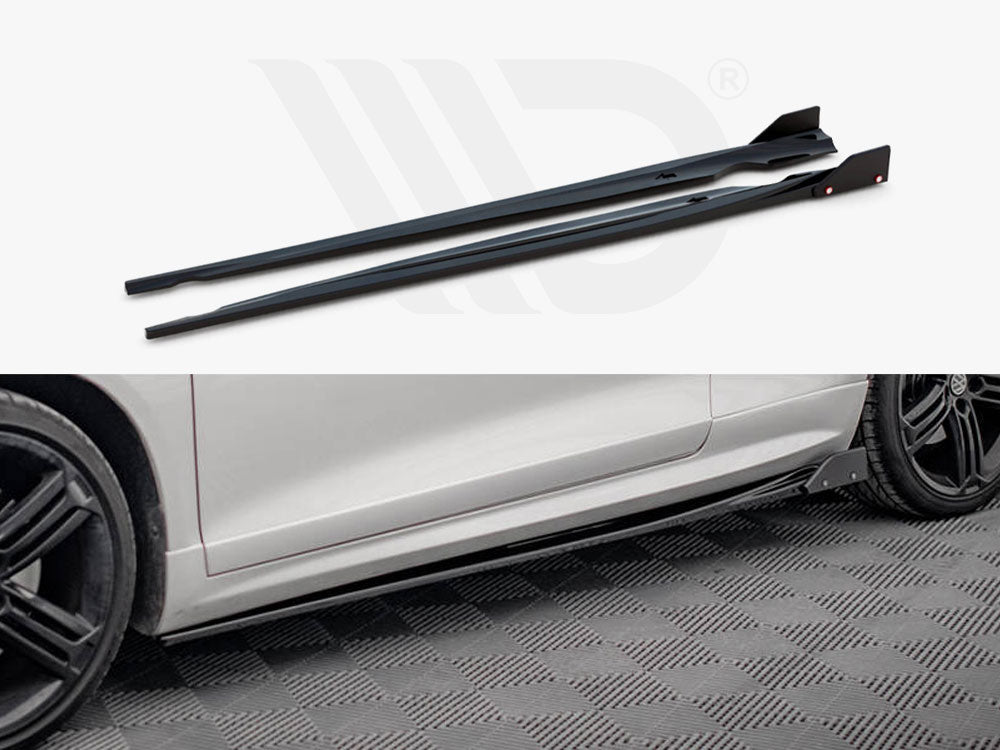 Side Skirts Diffusers V.2 + Flaps Volkswagen Scirocco R Mk3 - Wayside Performance 