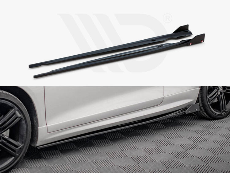Side Skirts Diffusers V.2 + Flaps Volkswagen Scirocco R Mk3 - Wayside Performance 