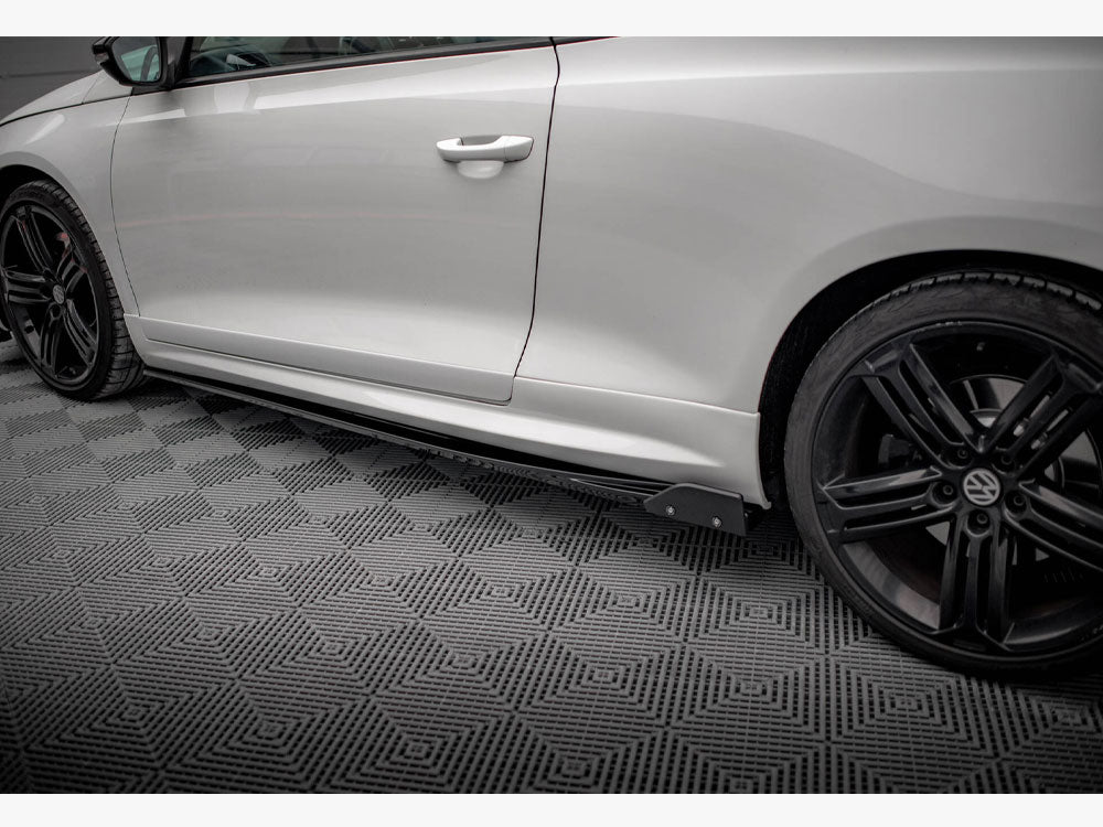 Side Skirts Diffusers V.2 + Flaps Volkswagen Scirocco R Mk3 - Wayside Performance 