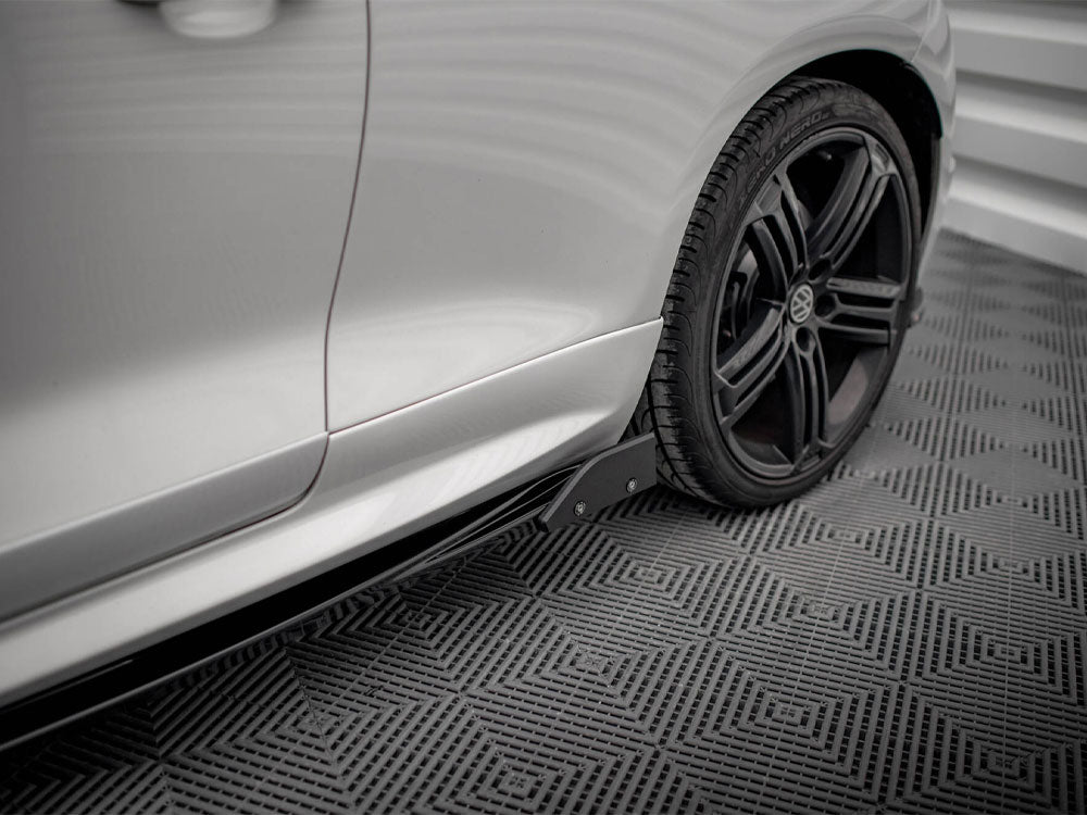 Side Skirts Diffusers V.2 + Flaps Volkswagen Scirocco R Mk3 - Wayside Performance 