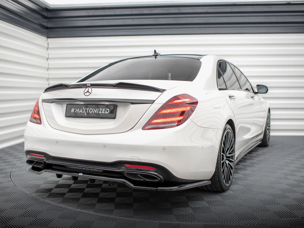 Central Rear Splitter (Vertical Bars) Mercedes-Benz S AMG-Line W222 Facelift - Wayside Performance 